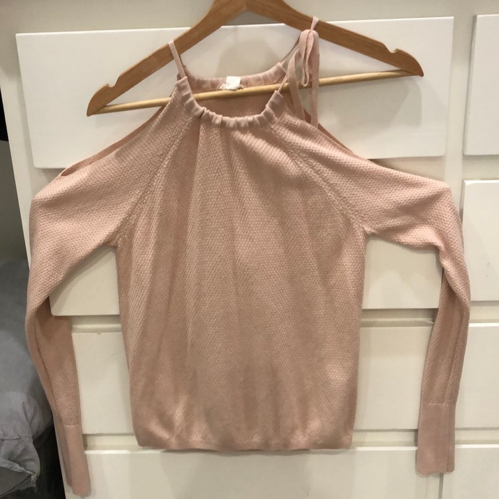 Cold shoulder sweater